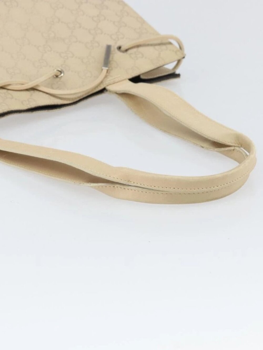 GUCCI GG Canvas Tote Bag Beige Silver 002 1053 Auth 170373 - Picture 7 of 16